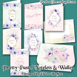 Pretty Pastel Notelets & Wallet Kit
