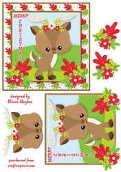 Wobblehead Reindeer Card Front