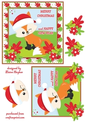 Wobblehead Winking Fox Card Front