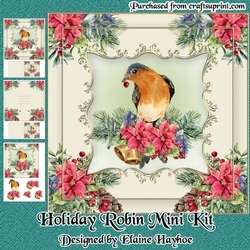Holiday Robin 8x8 Mini Kit