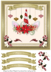 Magical Unicorn Christmas Card Front