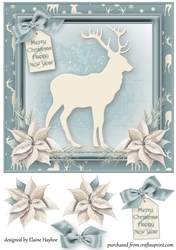 Simple Deer Christmas Card Front