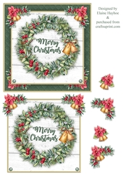 Wreath with Bells Card Front