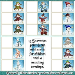 Snowmen Mini Card Collection