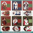 Art Deco Christmas Card Fronts Bumper Pack