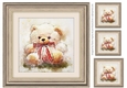 Teddy with Bow 8x8 Card Front / Topper