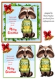 Christmas Jumper Raccoon Card Front