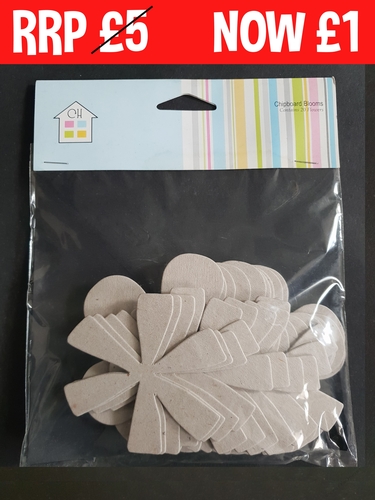 Chipboard Blooms - 20 Die Cut Flowers