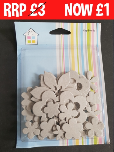 Chipboard Flower Die Cut Card Embellishments
