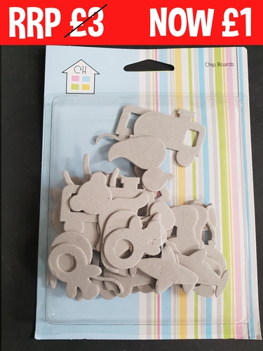 Chipboard Children Toys Shapes Die Cut Card Embellishments