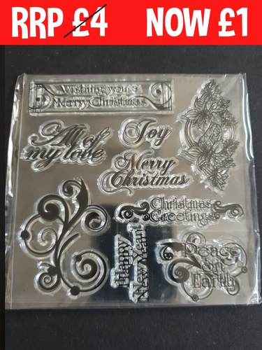9 Piece Merry Christmas Stamping Set
