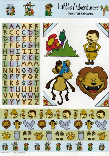 2 x 458 - Little Adventurers Peel Off Sticker Sheet