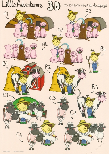 2 x 463TC - Little Adverturers Die Cut Sheet