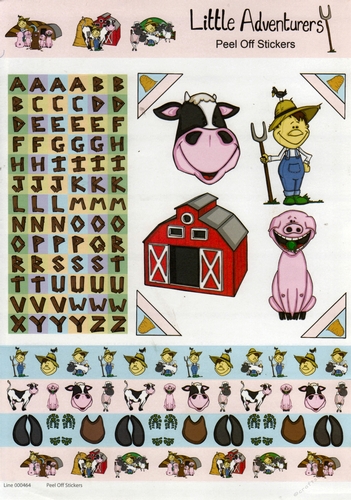 2 x 464 - Little Adventurers Peel Off Sticker Sheet