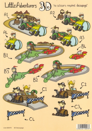 2 x 470 - Little Adventurers Die Cut Craft Sheet