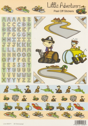 2 x 471 - Little Adventurers Peel Off Sticker Sheet