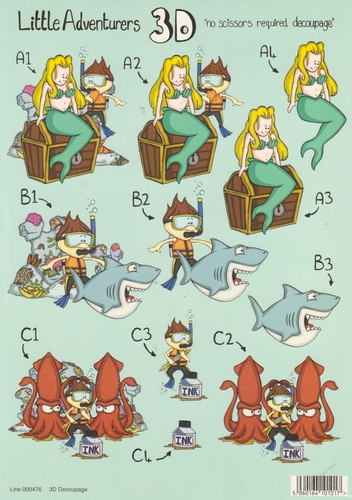 2 x 476 - Little Adventurers Die Cut Craft Sheet