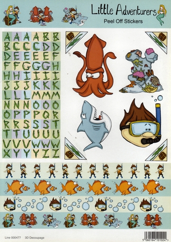 2 x 477 - Little Adventurers Peel Off Sticker Sheet