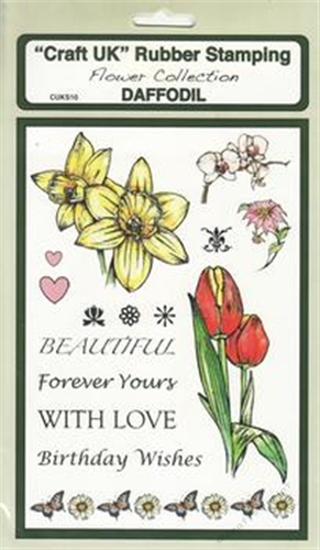 Daffodil - Flower Collection Rubber Stamp Sheet
