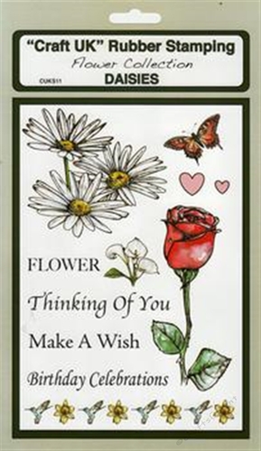 Daisies - Flower Collection Rubber Stamp Sheet