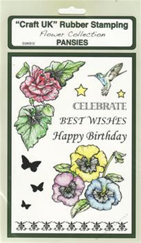 Pansies - Flower Collection Rubber Stamp Sheet