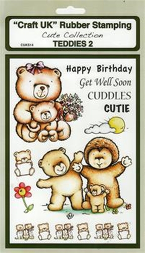 Teddies 2 - Cute Collection Rubber Stamp Sheet