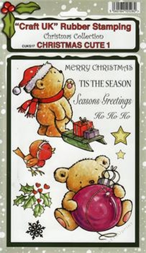 Cute 1 - Christmas Collection Rubber Stamp Sheet