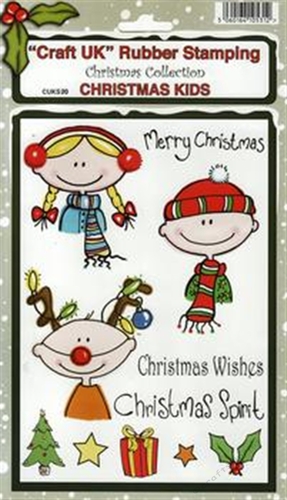 Christmas Kids - Christmas Collection Rubber Stamp Sheet