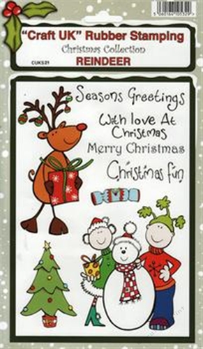 Reindeer - Christmas Collection Rubber Stamp Sheet