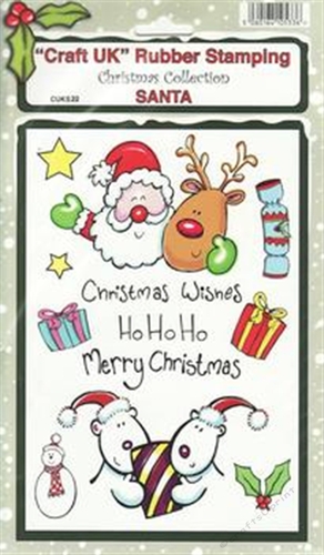 Santa - Christmas Collection Rubber Stamp Sheet