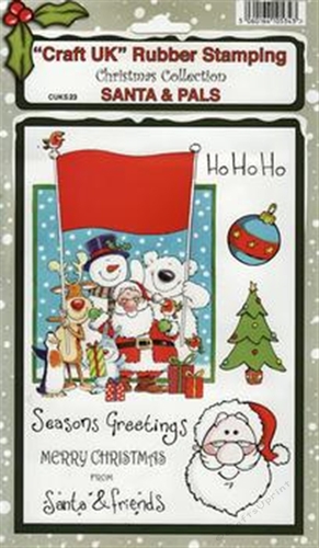  Santa & Pals - Christmas Collection Rubber Stamp Sheet
