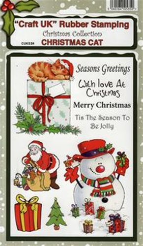 Christmas Cat - Christmas Collection Rubber Stamp Sheet