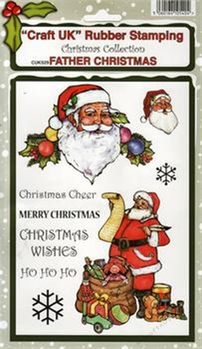 Father Christmas - Christmas Collection Rubber Stamp Sheet