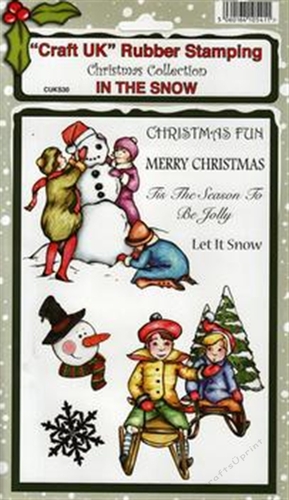 In The Snow - Christmas Collection Rubber Stamp Sheet