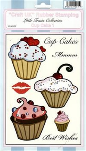 Cup Cake 1 - Little Treats Collection Rubber Stamp Sheet