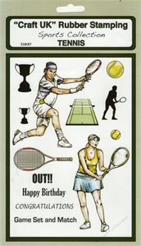 Tennis - Sports Collection Rubber Stamp Sheet