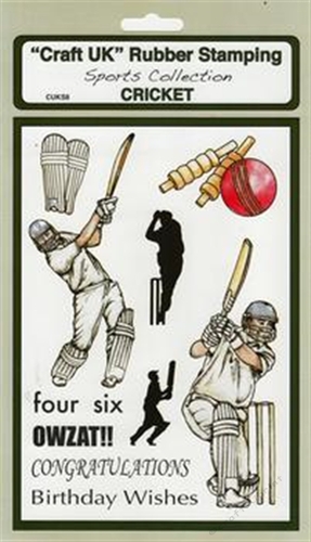 Cricket - Sports Collection Rubber Stamp Sheet