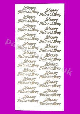 Gold Happy Fathers Day 61 Peel Offs
