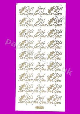 Gold a Gift for You - Just for You 66 Peel Offs