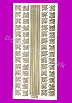 Gold Xmas Corners and Borders 1 246 Peel Offs