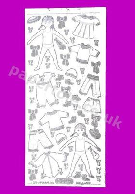 Girl and Clothes Silver 359