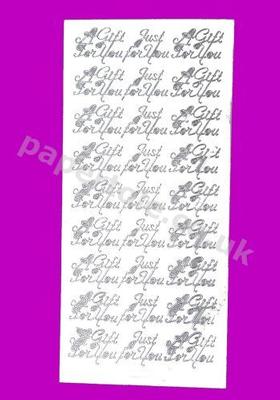 Silver a Gift for You - Just for You 385 Peel Offs