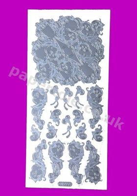 3D Stickers Shapes 5 - Silver 486 Peel Offs