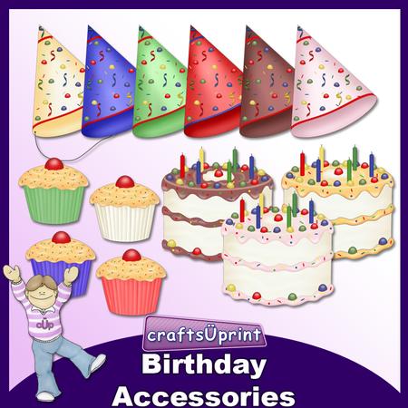 Birthday Accessories Clip Art