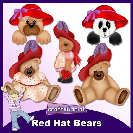 Red Hat Bears Clip Art
