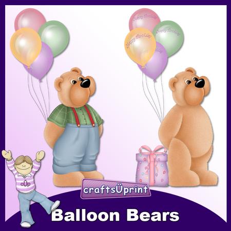Balloon Bears Clip Art