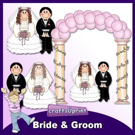Bride & Groom Clip Art