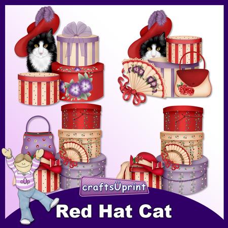 Red Hat Cat Clip Art