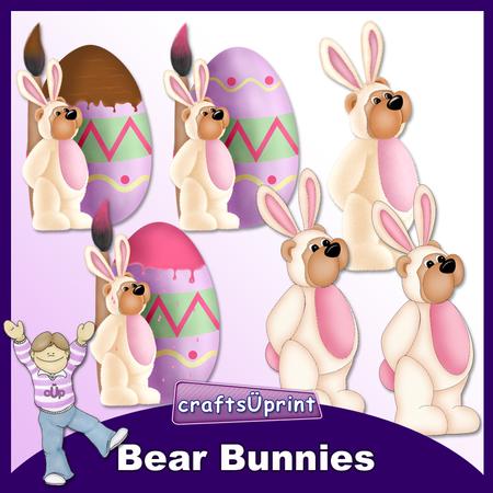 Bear Bunnies Clip Art