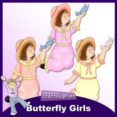 Butterfly Girls Clip Art